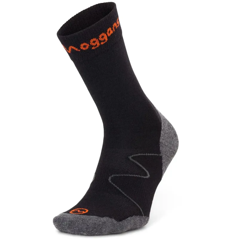 Moggans Lightweight Merino Crew Socks - Black